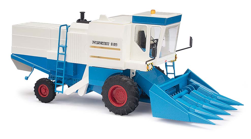 H0 Kombajn Fortschritt E 514 modr� s li�tou na sb�r kuku�ice