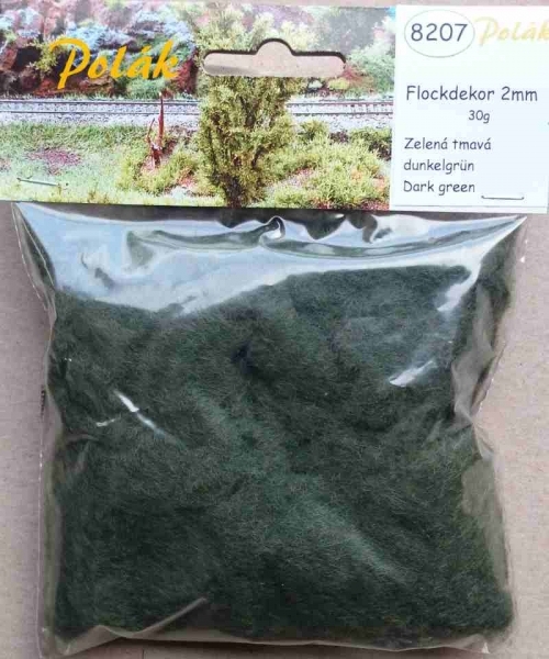 FLOCKDEKOR st�edn� - zelen� tmav�