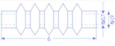 H0 Izol�tor hn�d� 6 mm DB