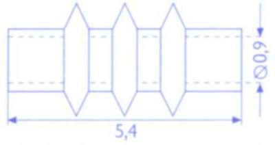 H0 Izol�tor hn�d� 5,4 mm DB